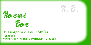 noemi bor business card